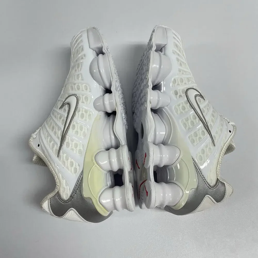 Nike Wmns Shox TL White Silver 2023 AR3566 100 Size 8.5 Women Vintage Yellowing